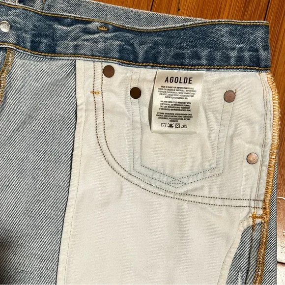 Agolde Parker Vintage Cut Off Distressed Jean Shorts Size 29 - Picture 10 of 15